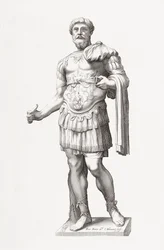 O Imperador Romano Marcus Aurelius. Retrato.