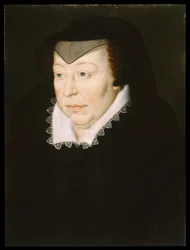 Retrato de Catherine de &39;Medici, c.1580 (óleo no painel)