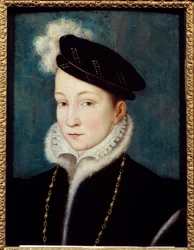 Retrato de François II (1544-1560) Rei da França Pintura de François Clouet (1515-1572) cerca de 1553 Chantilly, Musee Conde
