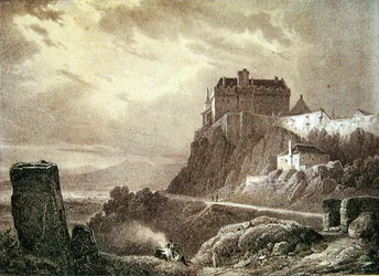 Castelo de Stirling, gravado por Villeneuve