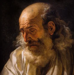 Velho a ler, cerca de 1772-1773 (óleo sobre tela)