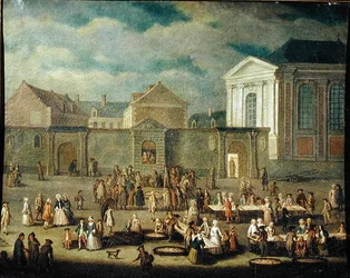 O mercado de peixe em Cambrai, 1778