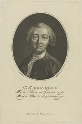 Retrato de Claude Adrien Helvetius 1715-1771, c. 1800.