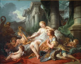 Rinaldo e Armida - óleo sobre tela