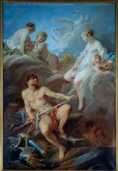 Vênus pedindo armas para Vulcano Enee Pintura por François Boucher (1703-1770) 1732 Sol. 2,52x1,75 m