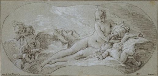 Vénus embriaga Cupido com néctar