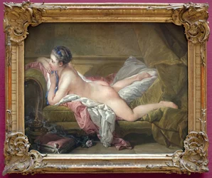Jovem rapariga deitada, retrato de Marie-Louise O