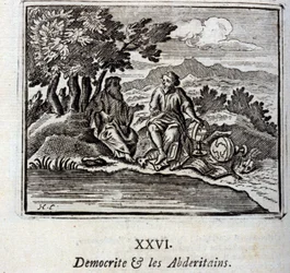 Os democratas e os abderitanos. Fábulas de Jean de La Fontaine (1621-95). Ilustração de François Chauveau (1613-1676). Edição de 1728.