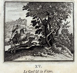 Fábulas de Jean de La Fontaine (1621-95). Ilustração de François Chauveau (1613-1676). Edição de 1728.