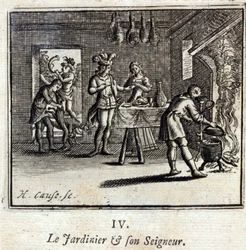 Fábulas de Jean de La Fontaine (1621-95). Ilustração de François Chauveau (1613-1676). Edição de 1728.