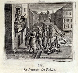O Poder das Fábulas. Fábulas de Jean de La Fontaine (1621-95). Ilustração de François Chauveau (1613-1676). Edição de 1728.