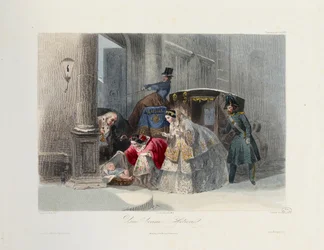 Uma boa ação, de Les Modes Parisiennes, c.1860