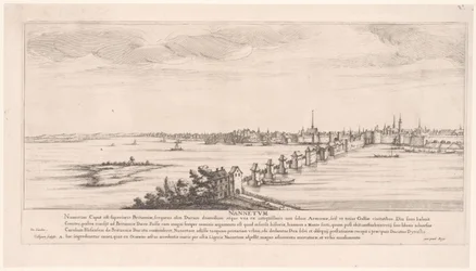 Vista de Nantes Nannetum (título no objeto) Riverscapes na França (título da série)