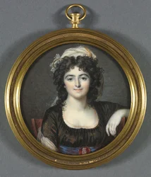 Retrato de uma mulher em um vestido marrom, 1795.