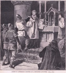 Prisão do Arcebispo Geoffrey em um mosteiro em Dover AD 1191