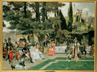 A recepção de Napoleão I na Isola Bella no 5º ano de seu reinado