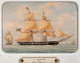 O Brigadeiro Merope, de François Roux (1811-1882), aguarela, França