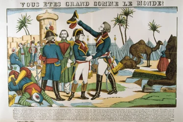 Napoleão e General Kleber na expedição ao Egito, 1798, c1835
