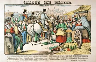 Napoleão retorna a Paris da Ilha de Elba, 1815, c1835