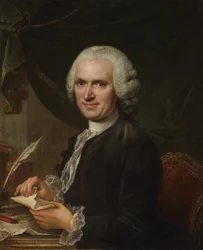 Retrato de Jean-Jacques Rousseau 1712-1778.