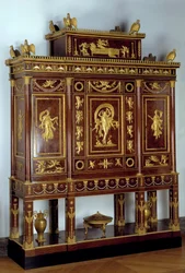 Móveis: Armário de joalharia da Impressora Josephine de Beauharnais (Marie-Joseph-Rose de Tascher de la Pagerie) (1763-1814) em madeira, bronze dourado de François Jacob-Desmalter (1770-1841) 1809 Paris, Musee du Louvre