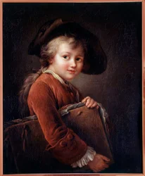 Um jovem aluno Pintura depois de François Hubert Drouais (1727-1775) Século XVIII