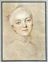 Retrato de Jeanne Becu, Condessa (ou Madame) de Barry (1743-1793) - desenho de François Drouais