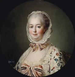 Retrato da Marquesa de Pompadour (1721-1764) - François Hubert Drouais (1727-1775). Óleo sobre tela