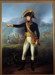 Retrato no pé do General Charles Leclerc (1772-1802) Pintura de François Joseph Kinson (1771-1839) Malmaison, musee du chateau do século XIX