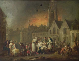 A Grand Place em Lille durante o cerco de 1792, 1794