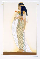 Uma princesa, uma ilustração de "L&39;Odyssee", de Homero, traduzida por Victor Berard, 1929-33