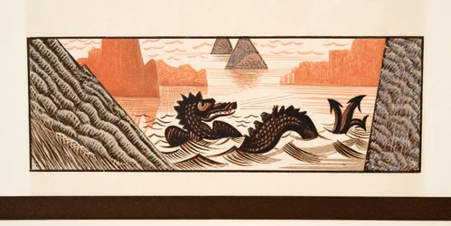 Ilustração gráfica do PROMETHEUS acorrentado por Aeschylus, bar. 1941 (estêncil)