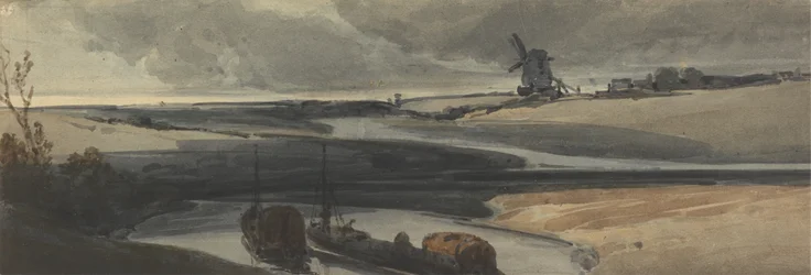 Uma cena do canal francês, 1810 (wc no papel)