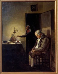 Pintura Sono de François Marius Granet (1775-1849) Século XIX Aix en Provence, Musee Granet