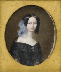 Duquesa Helene de Mecklenburg-Schwerin 1814-1858, mais tarde Duquesa de Orleans, ca 1835