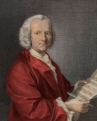 Retrato de Willem by Fesch (1687-1761) gravura de François La Cave