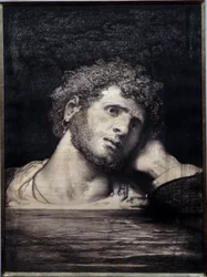 Prato que ilustra o romance "Les travailleurs de la mer" de Victor Hugo (1802-1885): desenho de François Nicolas Chifflart (1825-1901) 1882 Paris, Maison Victor Hugo