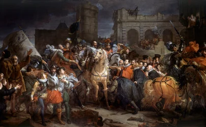 Entrada de Henri IV (1553-1610) em Paris, 22 de Março de 1594. Pintura de François Gerard (1770-1837)