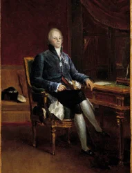 Retrato completo de Charles Maurice de Talleyrand Perigord, Príncipe de Benevent (1754-1838) Pintura de François Gerard (1770-1837). 1808. Dim. 0,32 x 0,22 m. Versailles, Museu Chateau