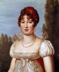 Retrato de Caroline Murat (1782-1839) nee Bonaparte Pintura de François Gerard (1770-1837) Paris do século XIX, Musee Marmottan