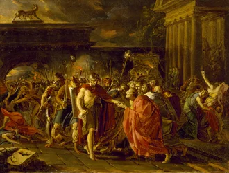Marius Retornando a Roma, 1789 (óleo sobre papel montado sobre tela)
