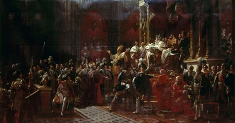 A coroação de Carlos X da França em Reims, 29 de maio de 1825