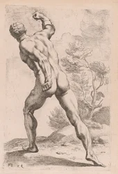 O Gladiador Borghese, vista traseira [placa 29]