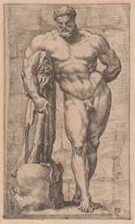 O Hércules Farnese, vista frontal [placa 2]
