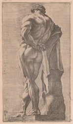 O Hércules Farnese, visto por trás [placa 4]