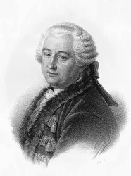 Retrato de Claude-Adrien Helvetius (1715-1771), escritor e filósofo francês, gravura de François-Seraphin Delpech (1778-1825)