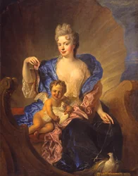A condessa von Cosel e o seu filho como Vénus e Cupido, cerca de 1712-1715