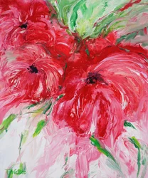 Flores abstratas vermelhas