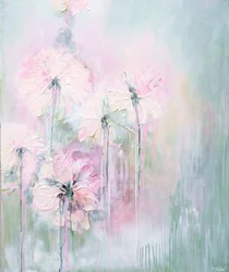 Flores em tons pastel suaves