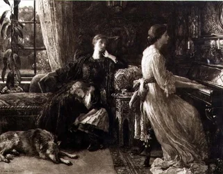Memórias, gravado por Herbert T. Dicksee (1862-1942) pub. por C.E. Clifford & Co.